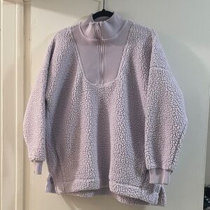 Aerie size medium lavender Quarter zip sweater